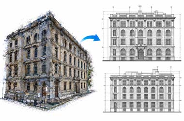 Point Cloud to Building Elevations Drawings